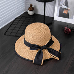 New Straw Hat Summer Beach Sunscreen Edge Hat Seaside sunhat