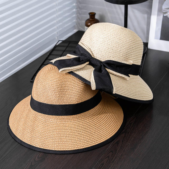 New Straw Hat Summer Beach Sunscreen Edge Hat Seaside sunhat