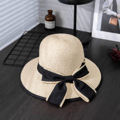 New Straw Hat Summer Beach Sunscreen Edge Hat Seaside sunhat