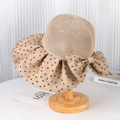 Spring summer fashion wave dot big edge sunshade female fisherman hat
