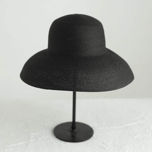 Summer Hat New Women's Sun Hat Folding Beach Hat Big Brim Travel Sun Protection Hepburn Wind Sun Hat