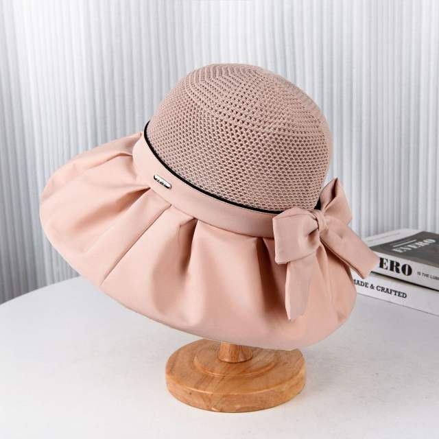 Spring summer new women's sunscreen hat knitted sunscreen breathable sun hat