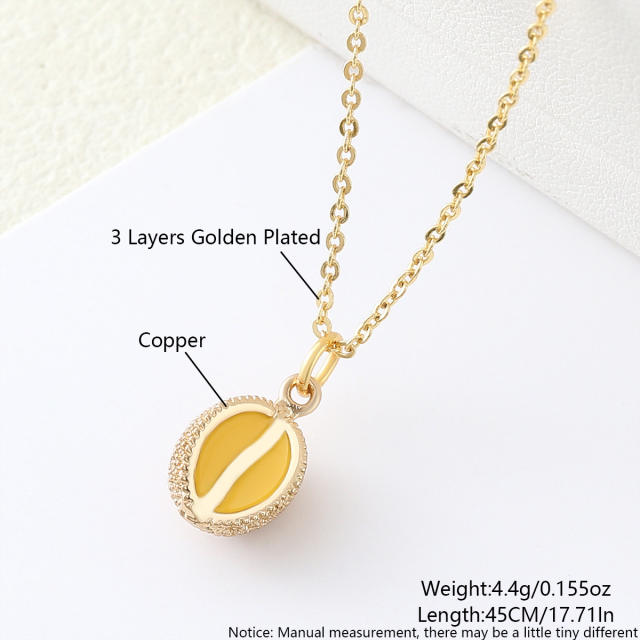 Copper gold-plated cute mini fruit necklace cherry strawberry accessories personalized pendant necklace