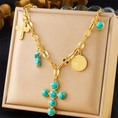 Fashion spiral oval heart-shaped large pendant sweater chain charm necklace collection