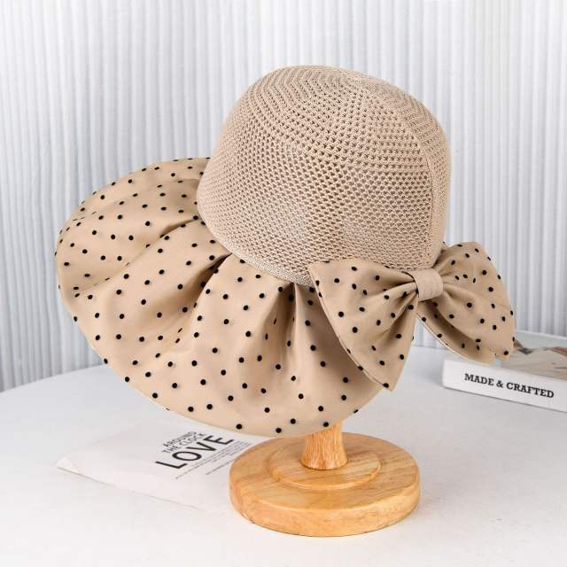 Spring summer fashion wave dot big edge sunshade female fisherman hat