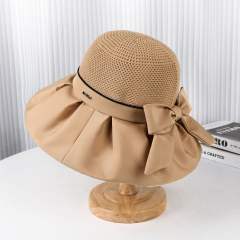 Spring summer new women's sunscreen hat knitted sunscreen breathable sun hat