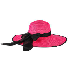 Summer Big Brim Sun Hat Outdoor Bow Straw Hat UV Protection Beach Hat