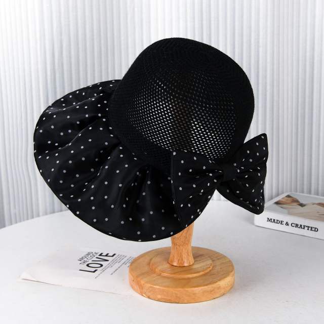Spring summer fashion wave dot big edge sunshade female fisherman hat