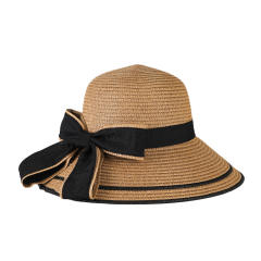 Women's Woven Straw Hat Summer All-match Seaside Bow Anti-sunscreen Hat