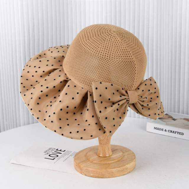 Spring summer fashion wave dot big edge sunshade female fisherman hat