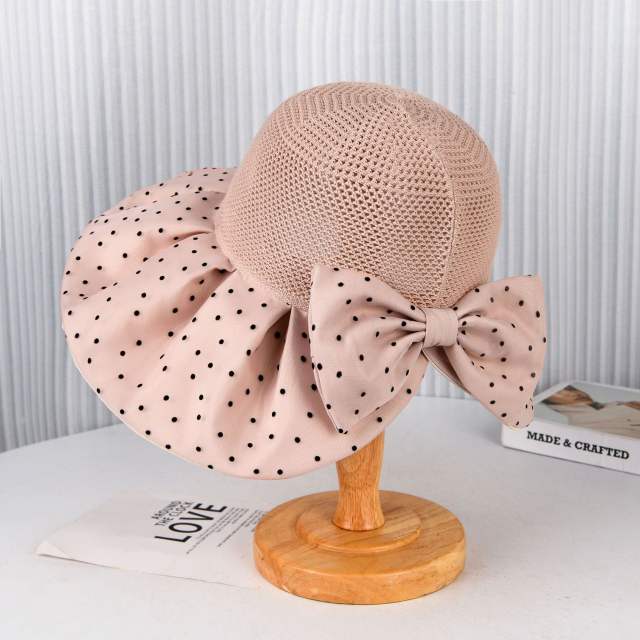 Spring summer fashion wave dot big edge sunshade female fisherman hat