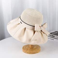 Spring summer new women's sunscreen hat knitted sunscreen breathable sun hat