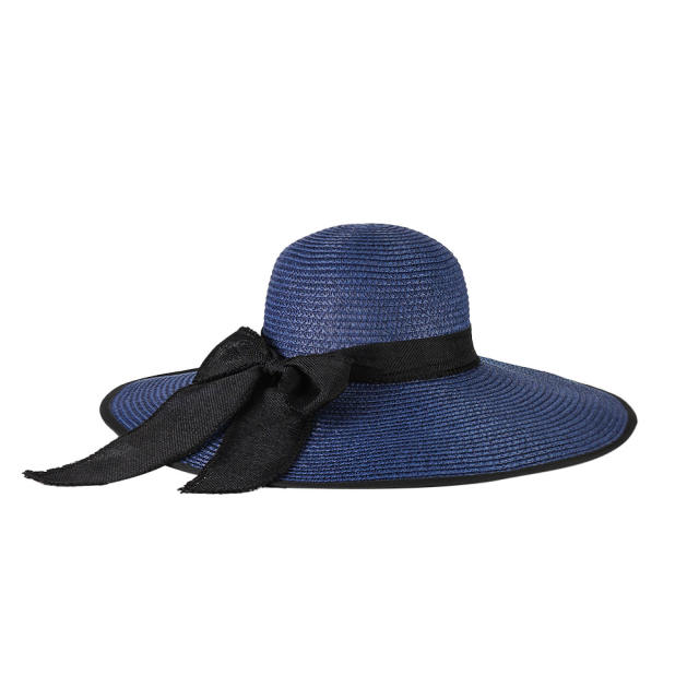 Summer Big Brim Sun Hat Outdoor Bow Straw Hat UV Protection Beach Hat