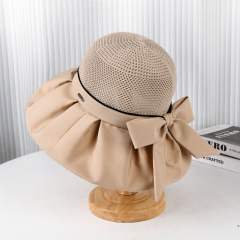 Spring summer new women's sunscreen hat knitted sunscreen breathable sun hat