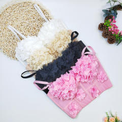 Sweet girl lace mesh corset tops camisoles for women