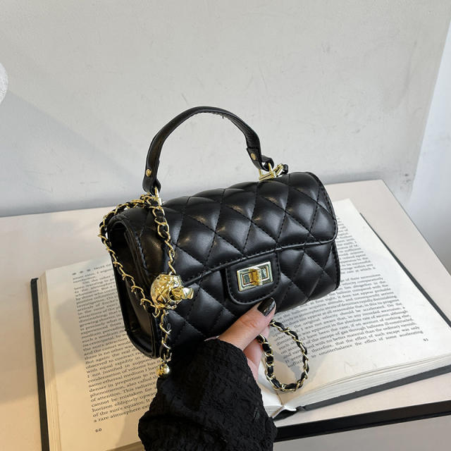 Rhombic Embroidery Small Bag Women's 2025 Spring Portable Square Bag chain bag