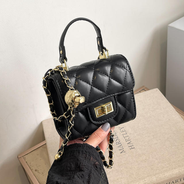 Rhombic Embroidery Small Bag Women's 2025 Spring Portable Square Bag chain bag