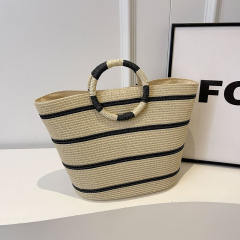 Holiday Style Straw Woven Bag Large Capacity Woven Tote Bag Beach Bag