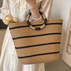 Holiday Style Straw Woven Bag Large Capacity Woven Tote Bag Beach Bag