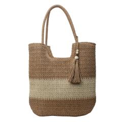 Large Capacity Straw Woven Bag Casual Beach Holiday Tote Bag