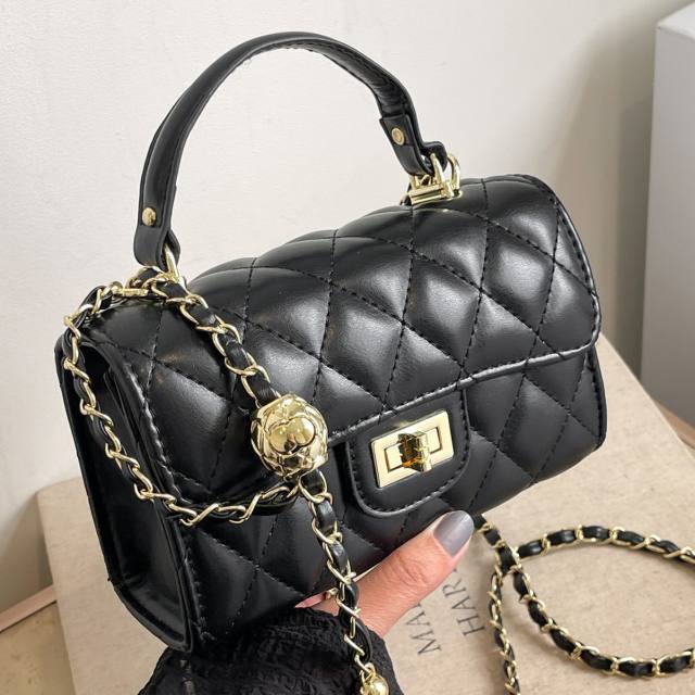 Rhombic Embroidery Small Bag Women's 2025 Spring Portable Square Bag chain bag