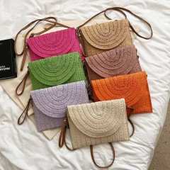 Straw woven bag beach bag leisure women's bag vacation bag straw purse