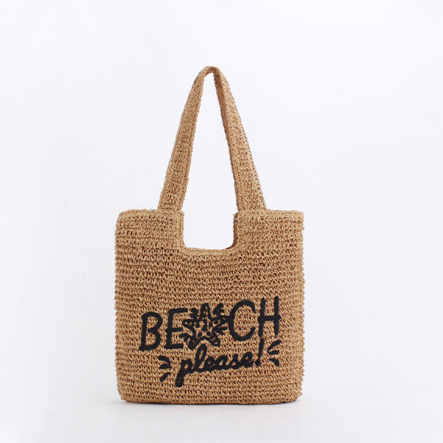 Handmade paper rope woven bag Beach bag