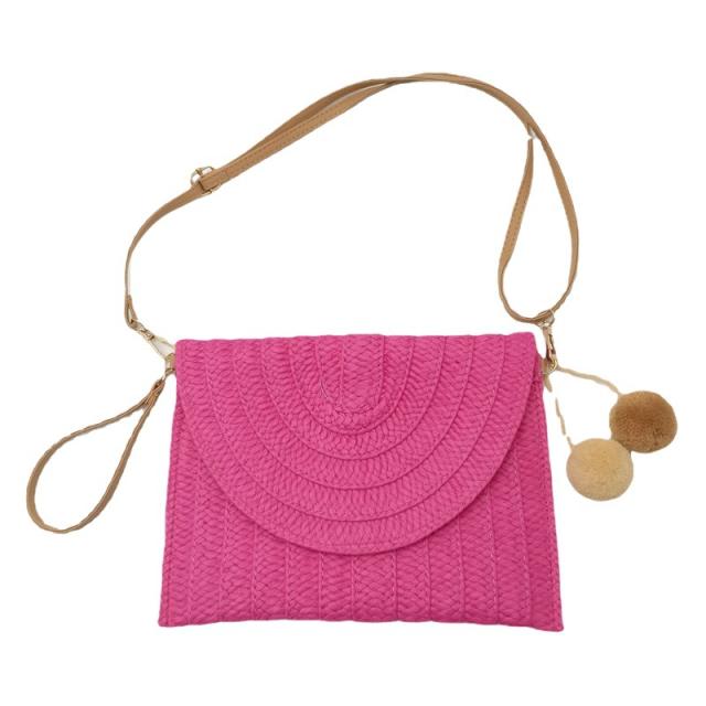Straw woven bag beach bag leisure women's bag vacation bag straw purse