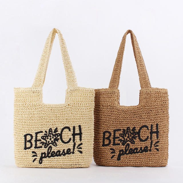 Handmade paper rope woven bag Beach bag