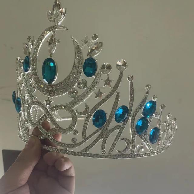 Baroque beauty pageant champion crown high-end atmosphere big round crown