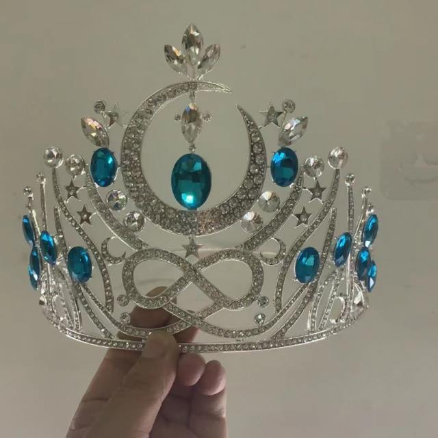 Baroque beauty pageant champion crown high-end atmosphere big round crown