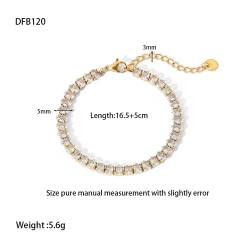 Delicate cubic zircon setting stainless steel bracelet collection tennis bracelet