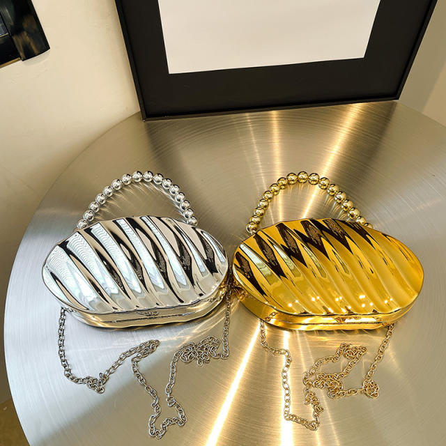 Elegant shell shape acrylic box bag evening bag