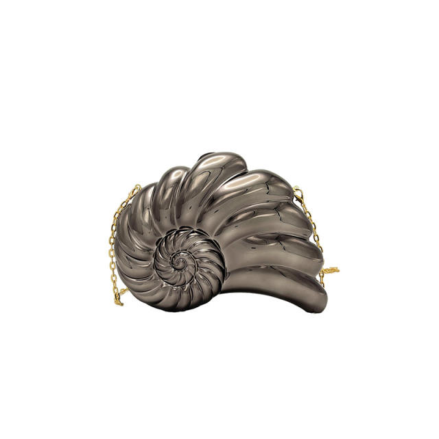Unique colorful acrylic shell shape box bag evening bag