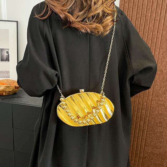 Elegant shell shape acrylic box bag evening bag
