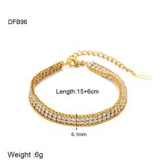 Delicate cubic zircon setting stainless steel bracelet collection tennis bracelet