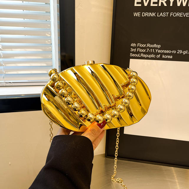Elegant shell shape acrylic box bag evening bag