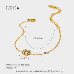 Delicate cubic zircon setting stainless steel bracelet collection tennis bracelet