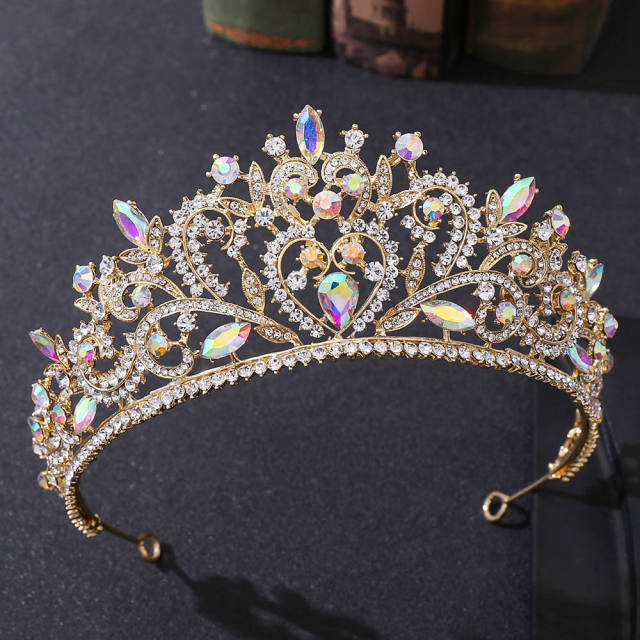 Baroque Crown Alloy Rhinestone Jewelry Bridal Crown International Station Hot Selling Bridal Headwear