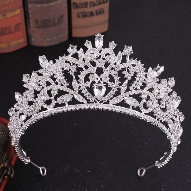 Baroque Crown Alloy Rhinestone Jewelry Bridal Crown International Station Hot Selling Bridal Headwear
