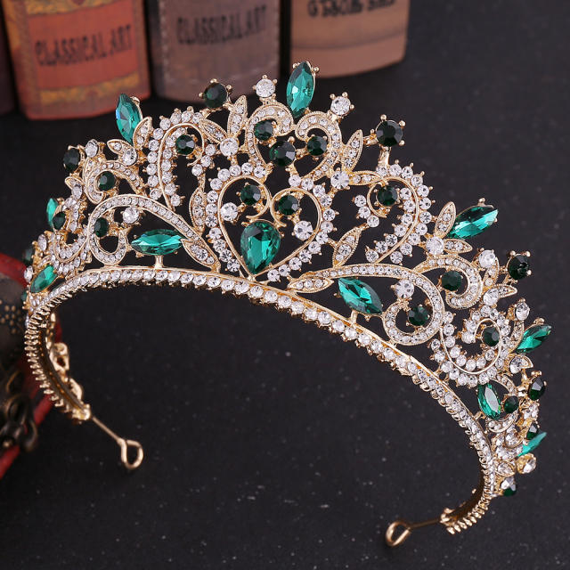 Baroque Crown Alloy Rhinestone Jewelry Bridal Crown International Station Hot Selling Bridal Headwear