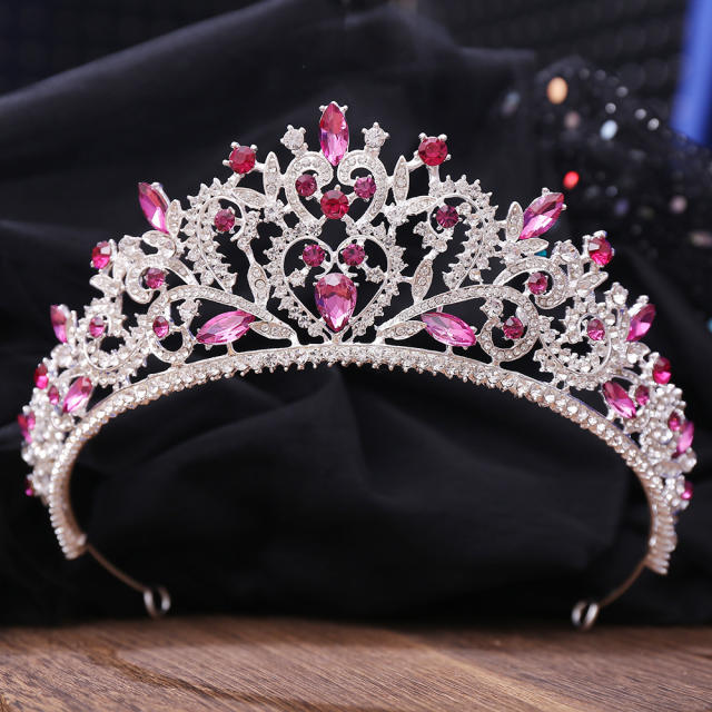 Baroque Crown Alloy Rhinestone Jewelry Bridal Crown International Station Hot Selling Bridal Headwear