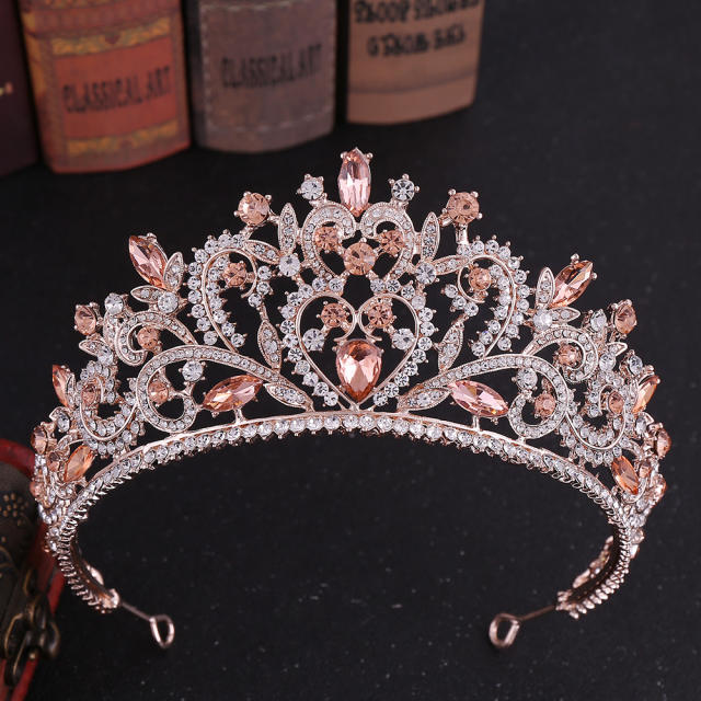 Baroque Crown Alloy Rhinestone Jewelry Bridal Crown International Station Hot Selling Bridal Headwear