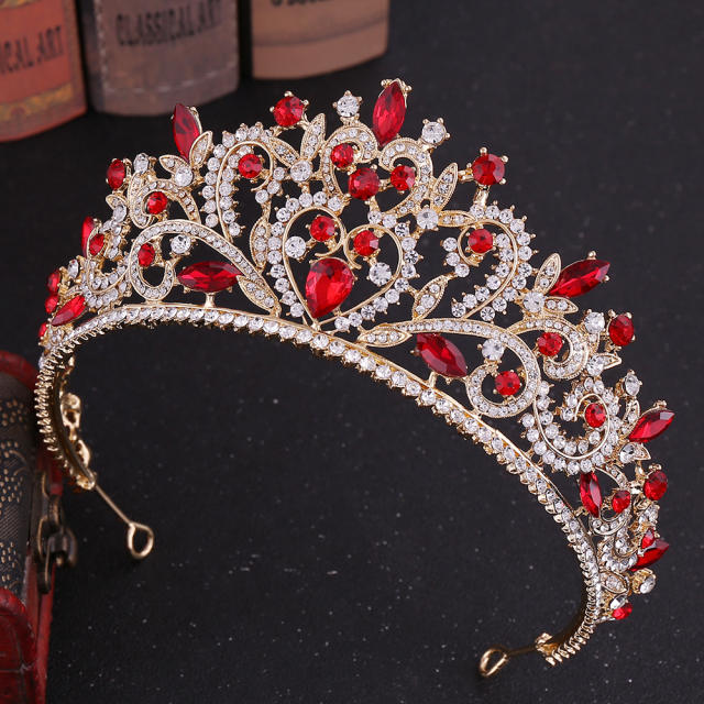 Baroque Crown Alloy Rhinestone Jewelry Bridal Crown International Station Hot Selling Bridal Headwear