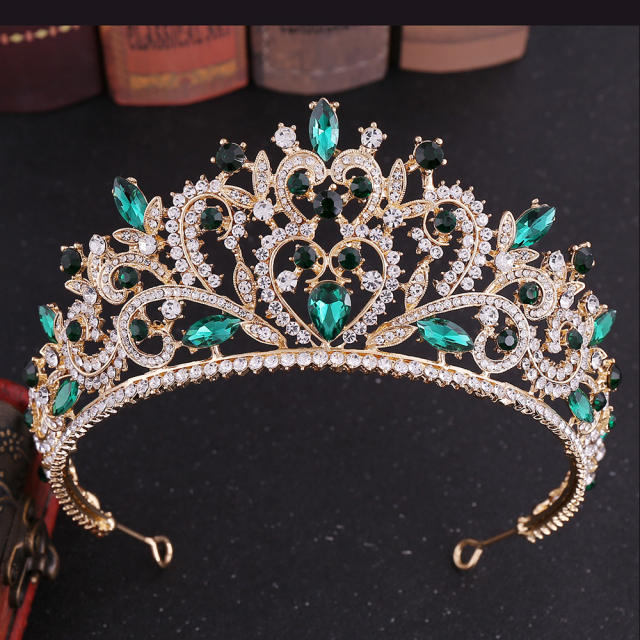 Baroque Crown Alloy Rhinestone Jewelry Bridal Crown International Station Hot Selling Bridal Headwear