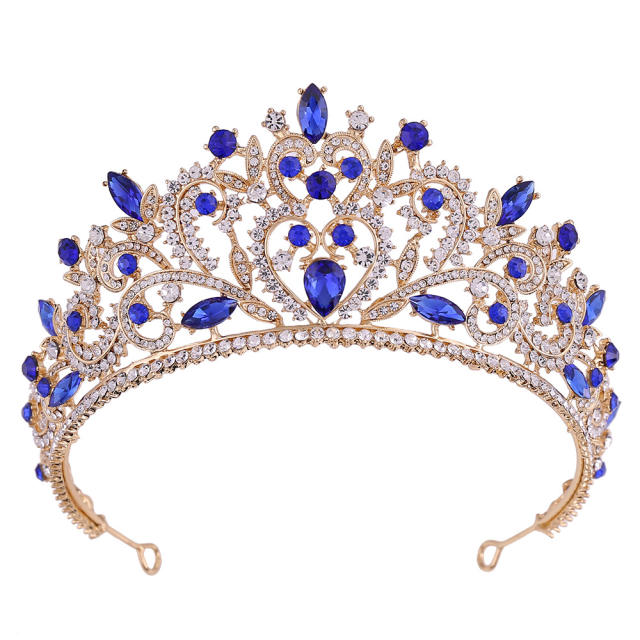 Baroque Crown Alloy Rhinestone Jewelry Bridal Crown International Station Hot Selling Bridal Headwear
