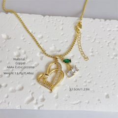 Multi-style MAMA Copper Plated 18K Gold Full Diamond Cherry Flower necklace mother's day necklace