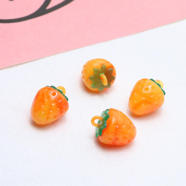 Small fresh sweet fruit strawberry cherry resin pendant diy Handmade Jewelry 1pcs price