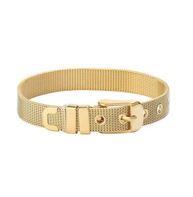 New Stainless Steel 10mm Strap Bracelet Women's Exquisite Small DIY Bracelet charms