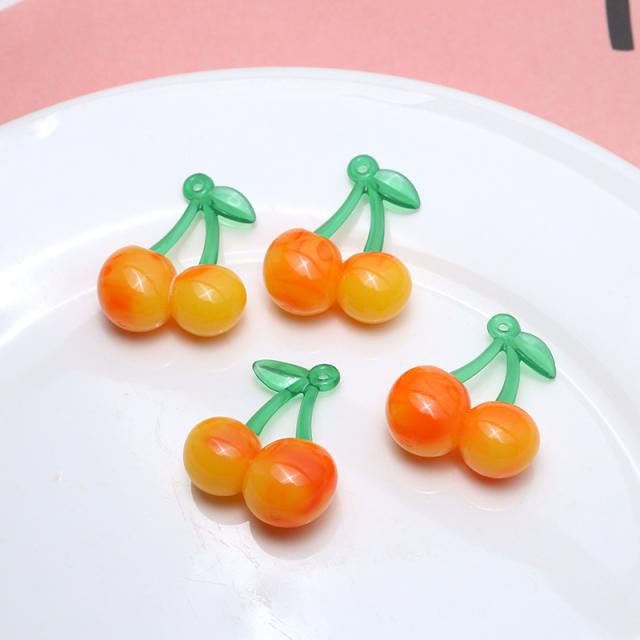 Small fresh sweet fruit strawberry cherry resin pendant diy Handmade Jewelry 1pcs price